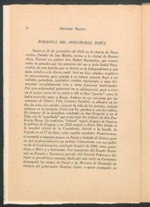 Biografía del involvidable poeta