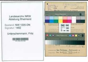 Entnazifizierung Fritz Unterschemmann , geb. 11.09.1892 (Landwirt)