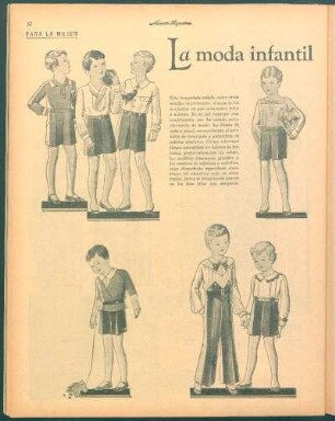 La moda infantil [Dibujos] : Para la mujer