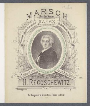 Marsch über den Namen Hasse : zum Andenken seines hundertjährigen Todestages