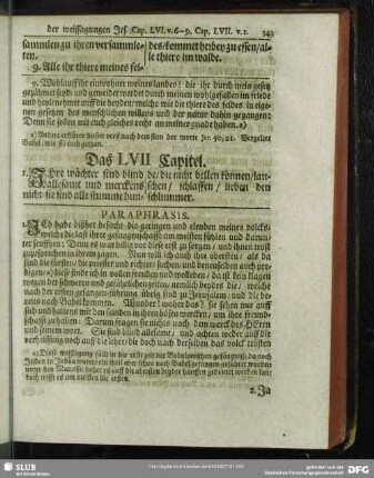 Das LVII Capitel