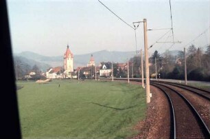 Gengenbach: Schwarzwaldbahn; Strecke mit Turm