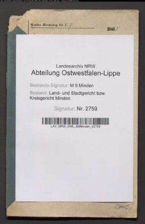 Erblasser: Weber, Anne Dorothee Louise, geb. Rethemeyer:
