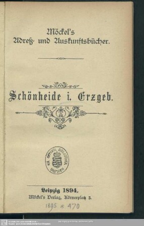 1894: Schönheide i. Erzgeb.