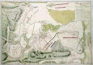 WHK 24 Deutscher Siebenjähriger Krieg 1756-1763: Plan der Gegend von Hastenbeck mit den Kanonaden vom 25. und 26. Juli 1757