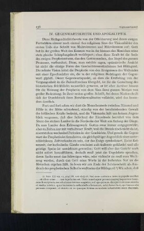 IV. Gegenwartskritik und Apokalyptik