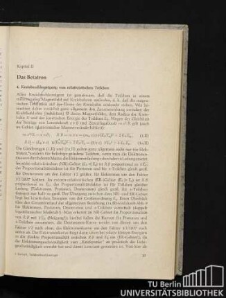 4. Kreisbeschleunigung von relativistischen Teilchen