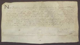 Documentum emancipationis des Johann Franz Scheiffart von Merode.