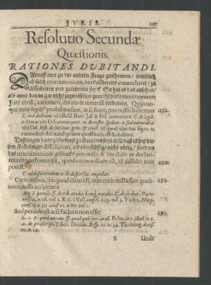 Resolutio Secundae Quaestionis. Rationes Dubitandi.