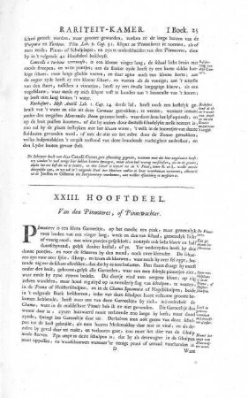 XXIII. Hooftdeel. Van den Pinnoteres, of Pinnewachter