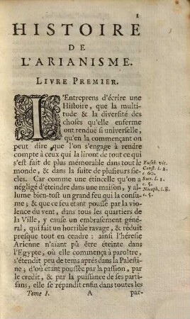 Histoire De L'Arianisme Depuis sa naissance jusqu'à sa fin : Avec L'origine & le progrés De L'Héresie Des Sociniens, 1