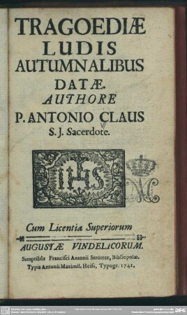 Tragoediae Ludis Autumnalibus Datae
