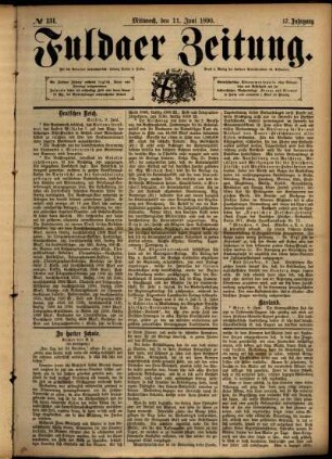 Ausgabe vom Mittwoch, den 11. Juni 1890.