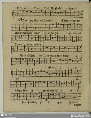 III. Weissensee, Friedrich: Gelobt sei Gott ins Himmels Thron