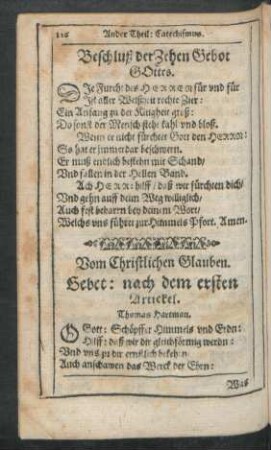 Vom Christlichen Glauben.