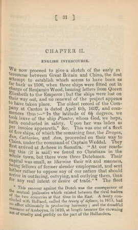 Chapter II. English intercourse