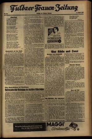 Zweite Ausgabe vom Dienstag, den 13. April 1937.