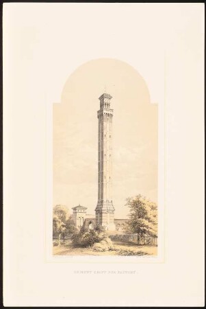 Chimney shaft for factory: Perspektivische Ansicht (aus: Designs for Tall Chimney Shafts, 1858)