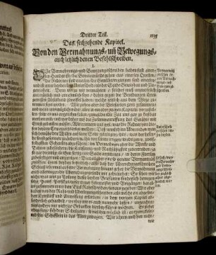 Das sechzehende Kapitel. Von den Vermahnungs- uñ Bewegungs- auch letzlich denen Befehlschreiben.