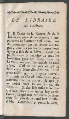 Le Libraire au Lecteur