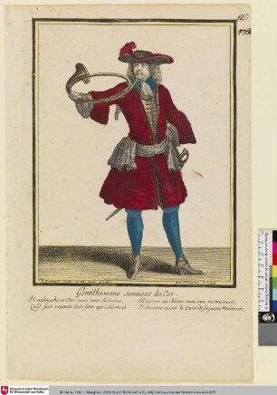 Gentilhomme sonnant du Cor