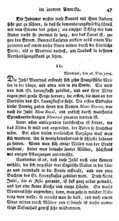 Montreal, den 26. Nov. 1776