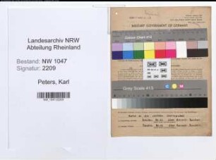 Entnazifizierung Karl Peters , geb. 08.09.1911 (Dentist)