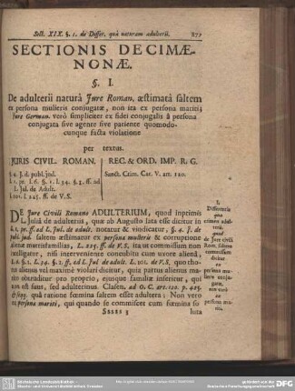Sectionis Decimae-Nonae