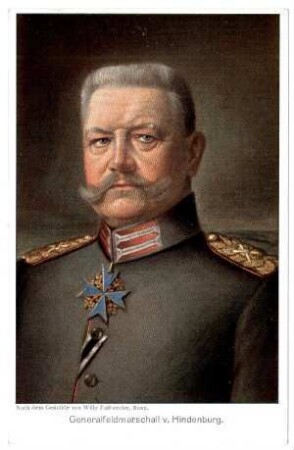 Kriegspostkarte Nr. 70, "Generalfeldmarschall von Hindenburg"