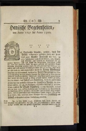 [Der Hansischen Chronick Zweyte Abtheilung.]