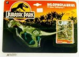 Dino-Figur "Dilophosaurus" mit "Giftspray" in Originalverpackung