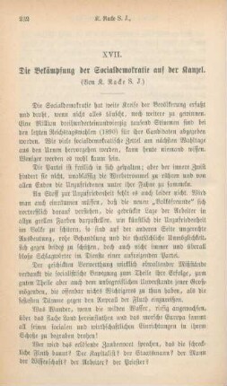 232-249 Die Bekämpfung der Socialdemokratie auf der Kanzel