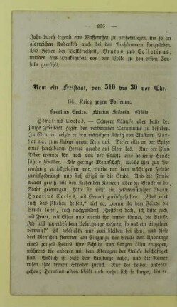 Rom ein Freistaat, von 510 bis 30 vor Chr