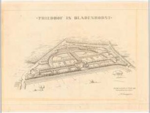Friedhof, Bladenhorst: Perspektivische Ansicht