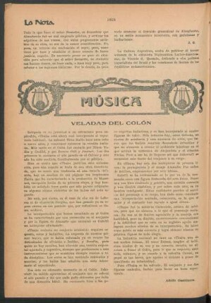Música : Veladas del Colón