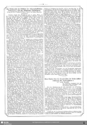 Die Elektricität als Helferin der wissenschaftlichen Zeitmessung und des öffentlichen Zeitdienstes (Fortsetzung)