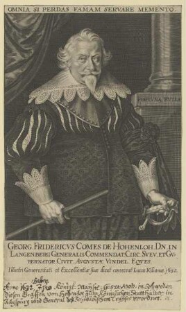 Bildnis des Georg Fridericvs de Hohenloh.