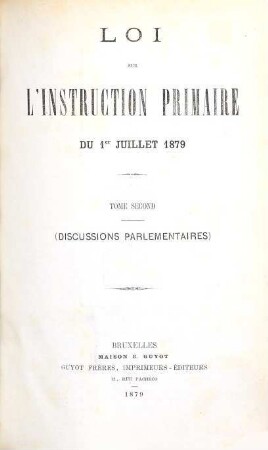 Loi sur l'instruction primaire du 1er Juillet 1879, 2