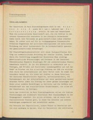 Staatsbürgerkunde