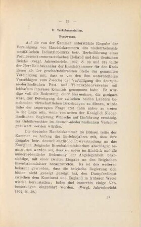 II. Verkehrsanstalten.
