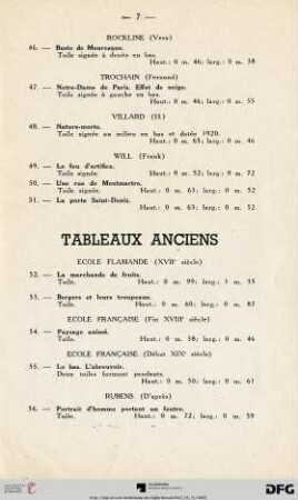 Tableaux anciens (Nr. 52-56)
