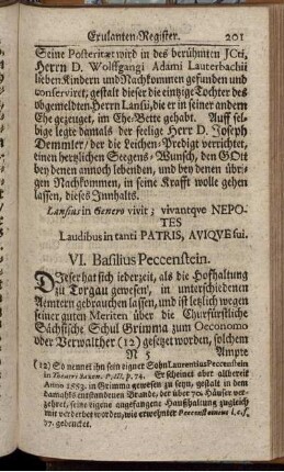 VI. Basilius Peccenstein