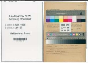 Entnazifizierung Franz Hiddemann , geb. 23.04.1895 (Bergmann)