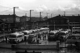 Freiburg: Omnibusbahnhof von der Haslacher Brücke