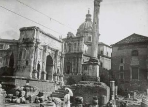 Rom. Forum romanum mit Triumphbogen des Septimus Severus