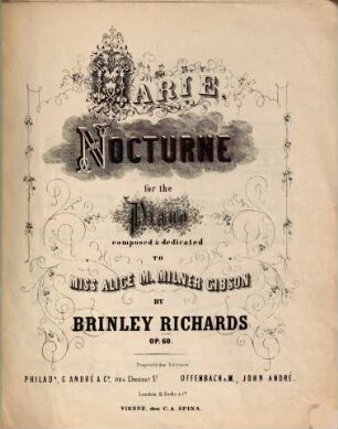 Marie : Nocturne for the piano ; op. 60