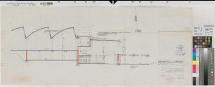 Münster (Münster) Strafanstalt Heizwerk und Werkstättengebäude Querschnitt 1958 1 : 50 42 x 105 Pause Staatshochbauamt Münster Regierung Münster Nr. 34028