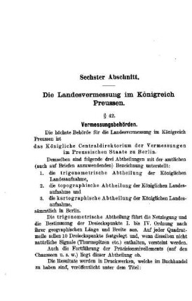 Sechster Abschnitt. Die Landesvermessung im Königreich Preussen.