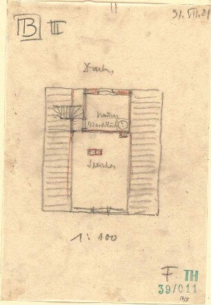 Fischer, Theodor; München; Haus Milker - Grundriss DG