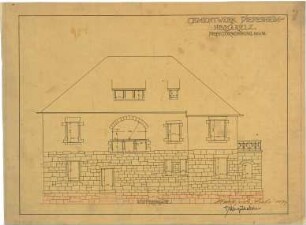 Billing, Hermann; Diedesheim - Neckarelz; Portland - Zementwerke - Direktoren Villa, Rückfassade (Teilansicht)